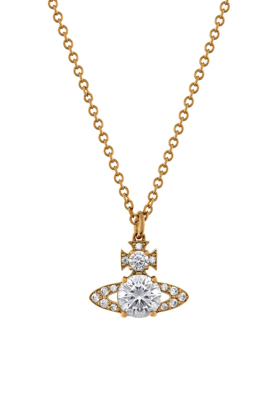 Vivienne Westwood Ismene Gold Tone and White CZ Necklace