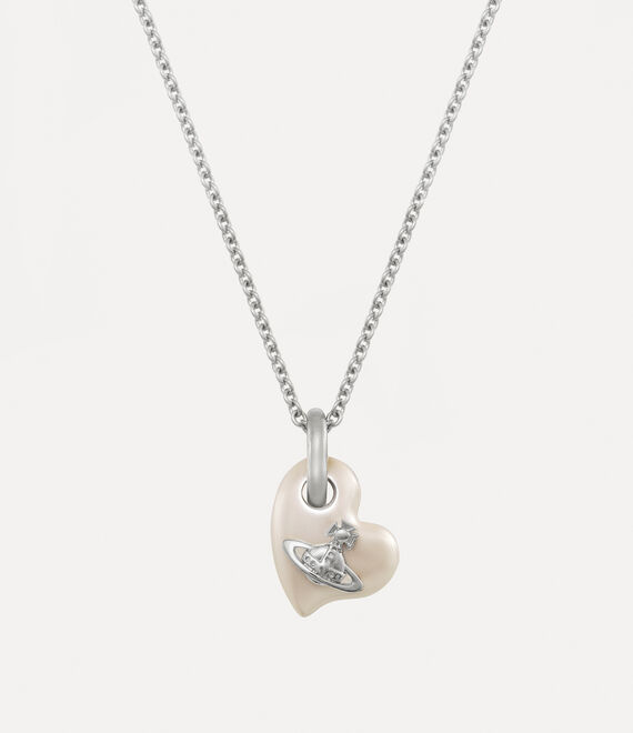 Vivienne Westwood Florentia Creamrose Silver Tone Necklace