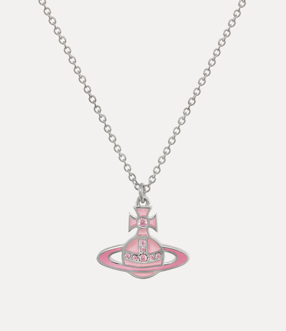 Vivienne Westwood Concetta Silver Tone and Pink Pendant Necklace