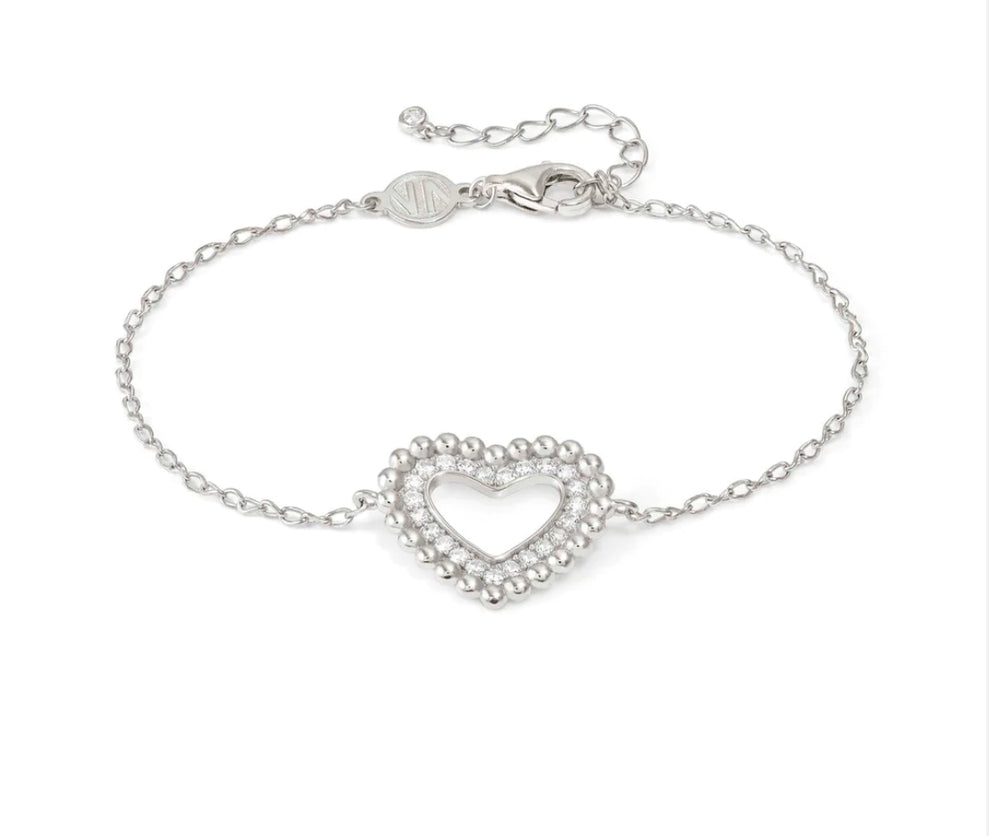Nomination Lovecloud Sterling Silver and CZ Heart Bracelet