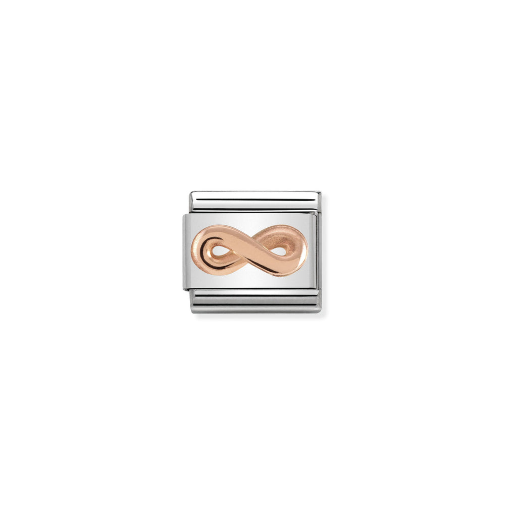 Nomination Classic Link with Infinity Symbol in Rose Gold Tone