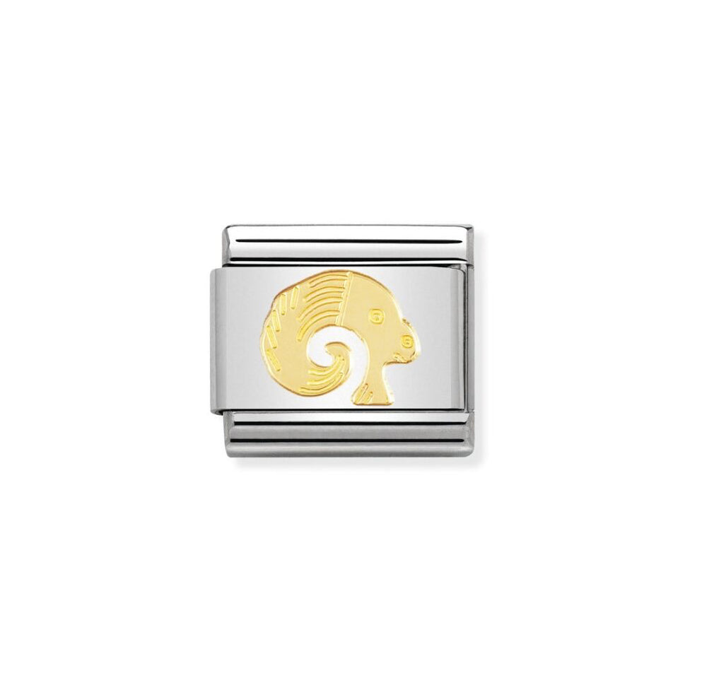 Nomination Classic Link with Aries Symbol in Yellow Gold Tone 030104/01