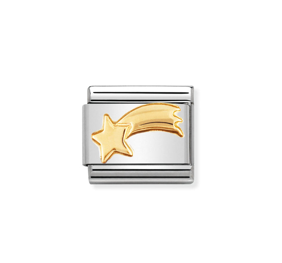 Nomination Classic Link with Shooting Star in Yellow Gold Tone