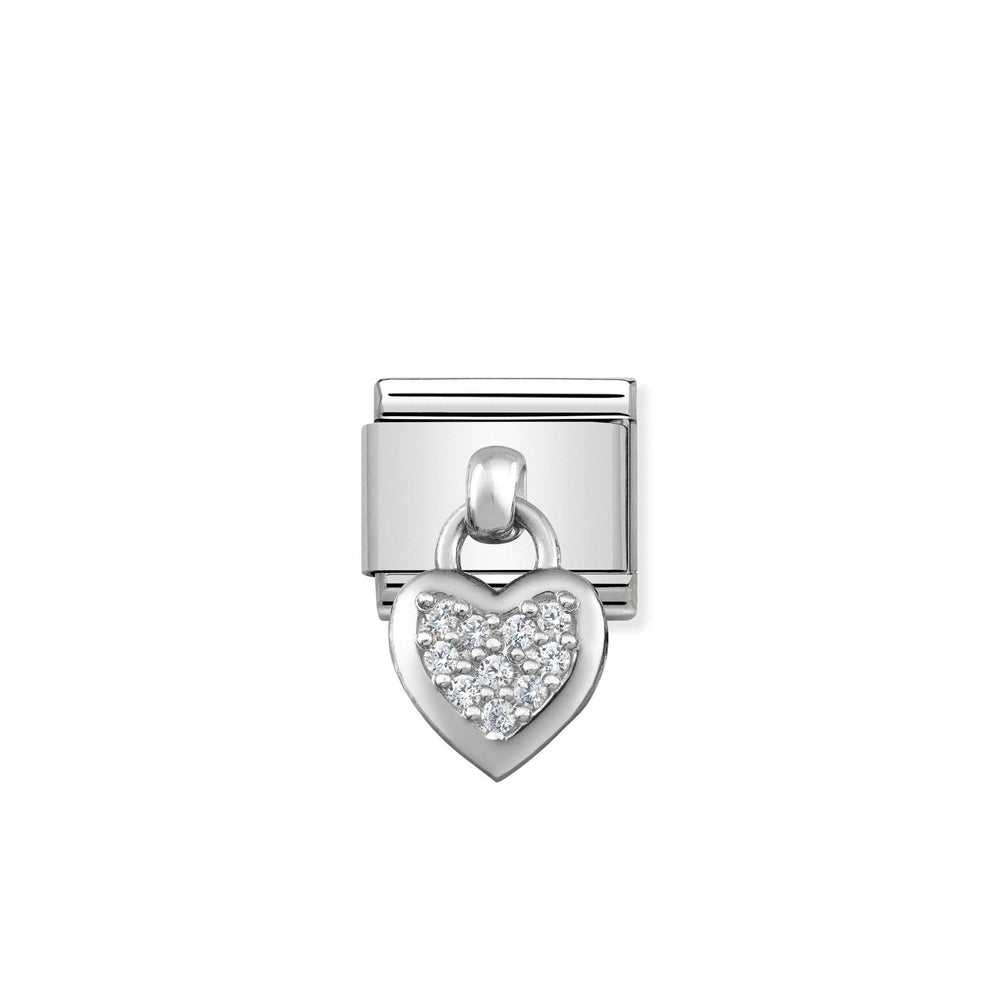 Nomination Classic Link Heart with CZ Pave