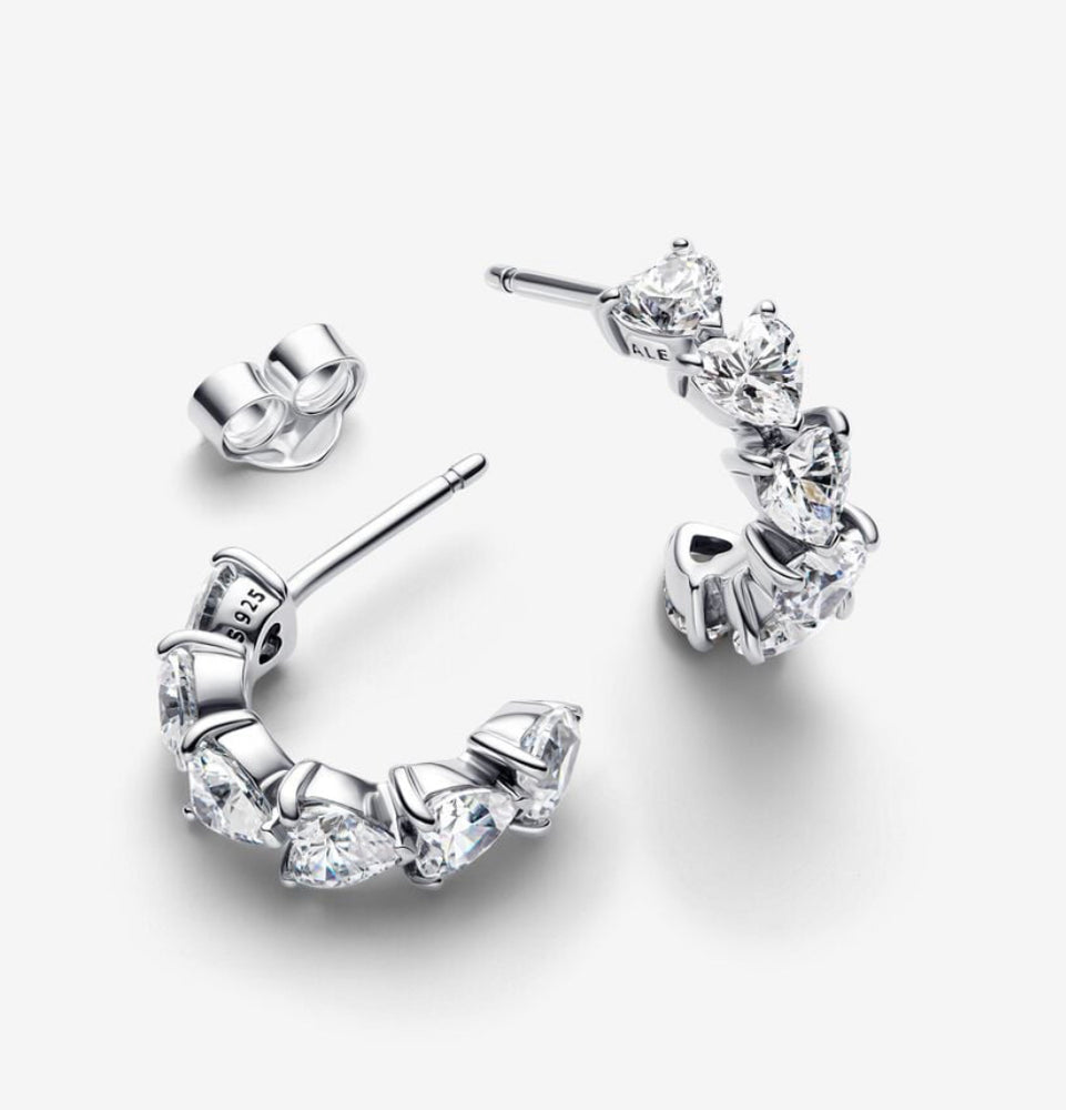 
                      
                        Pandora Sparkling Hearts Open Hoop Earrings
                      
                    