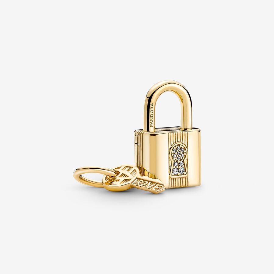 Pandora Padlock & Key Dangle Charm