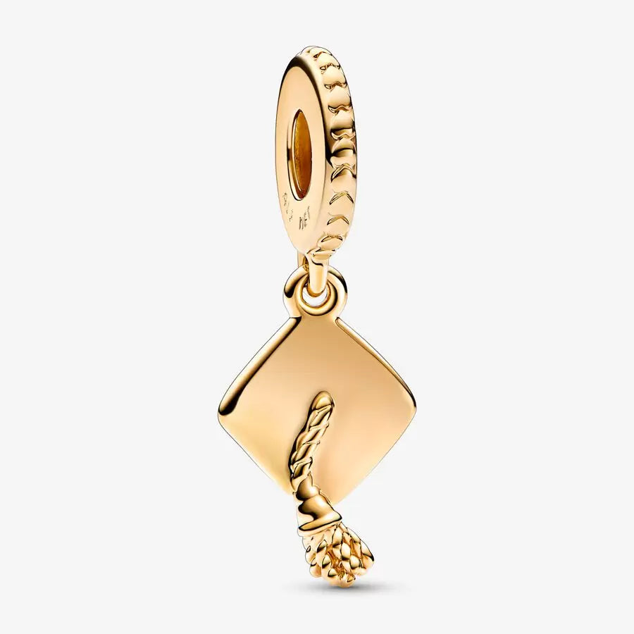 Pandora Graduation Cap Dangle Charm Yellow Gold