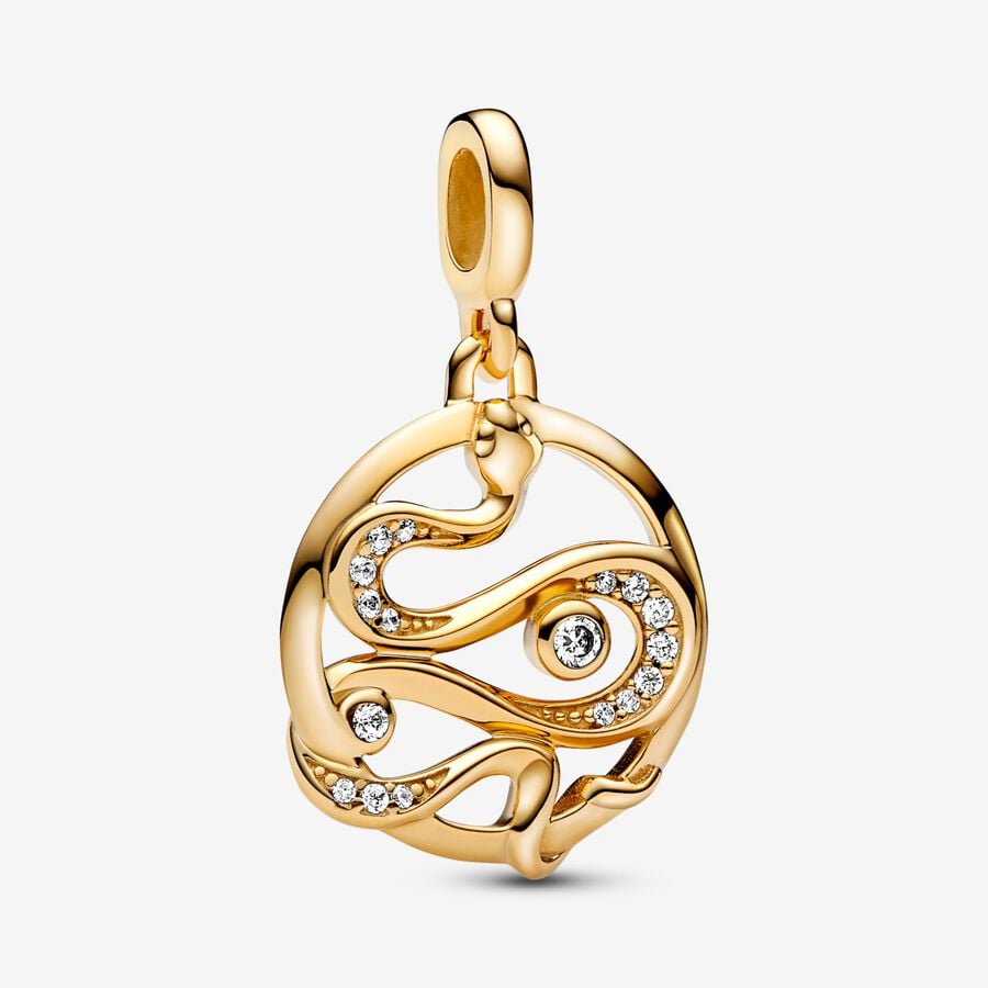 Pandora ME Pavé Snake Medallion