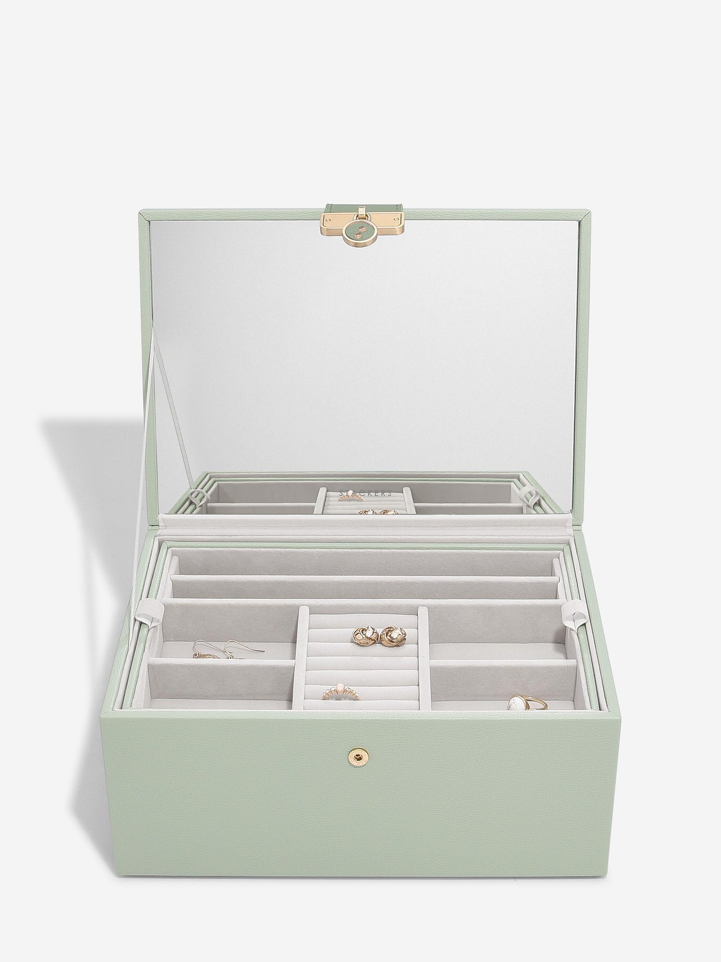 Stackers Luxury Classic Jewellery Box - Sage Green