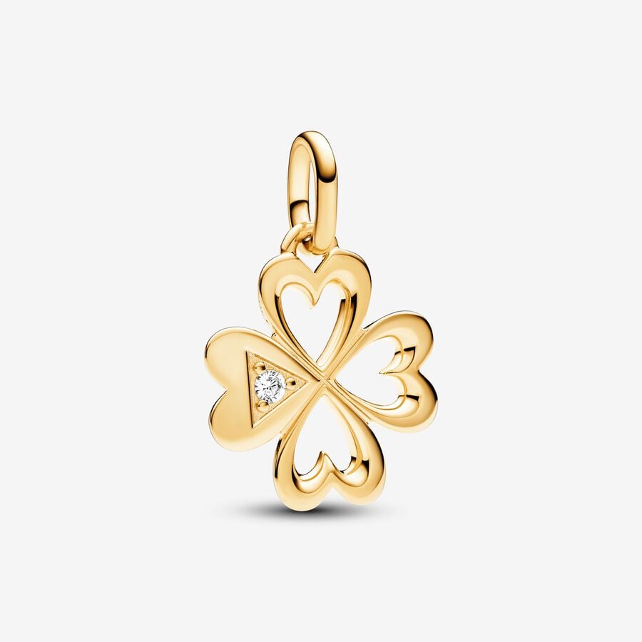 Pandora ME Heart Four-leaf Clover Medallion Charm