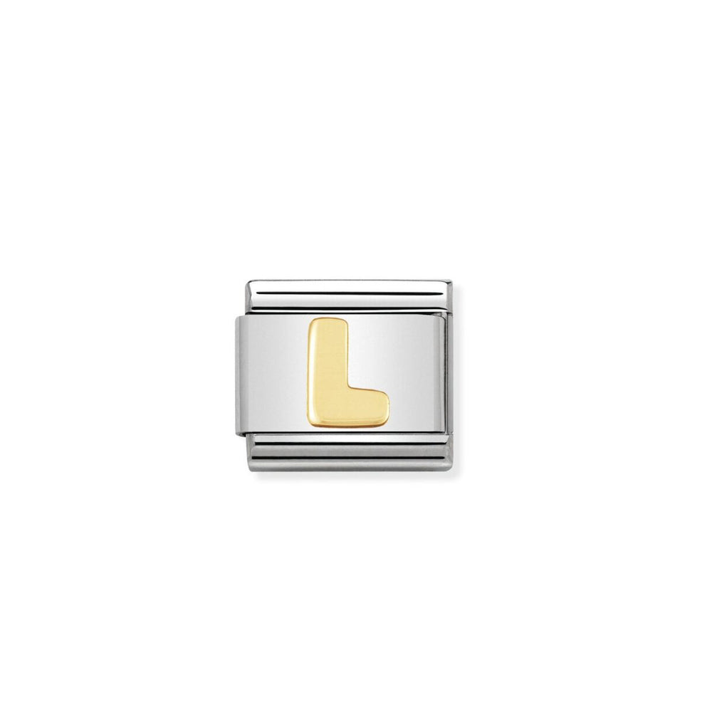 Nomination Classic Link with Letter 'L' in Yellow Gold Tone 030101/12