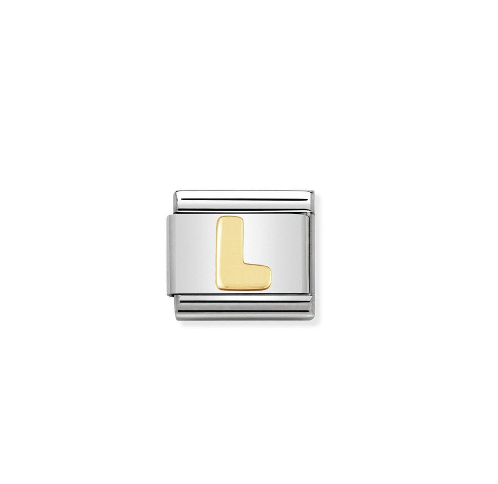 Nomination Classic Link with Letter 'L' in Yellow Gold Tone 030101/12