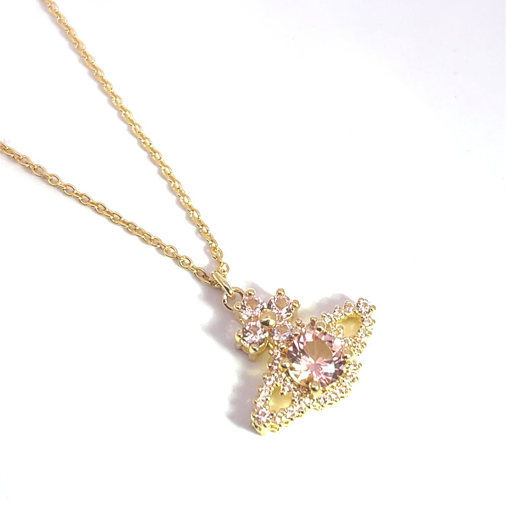 Vivienne Westwood Yellow Gold Tone Valentina Necklace