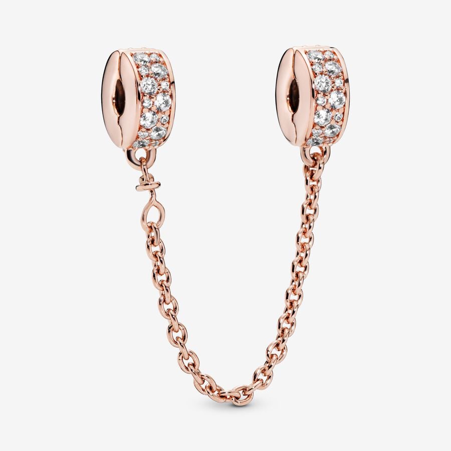 768669c01 PANDORA Clear Pavé Safety Chain Clip Charm – Coe & Co. Stores