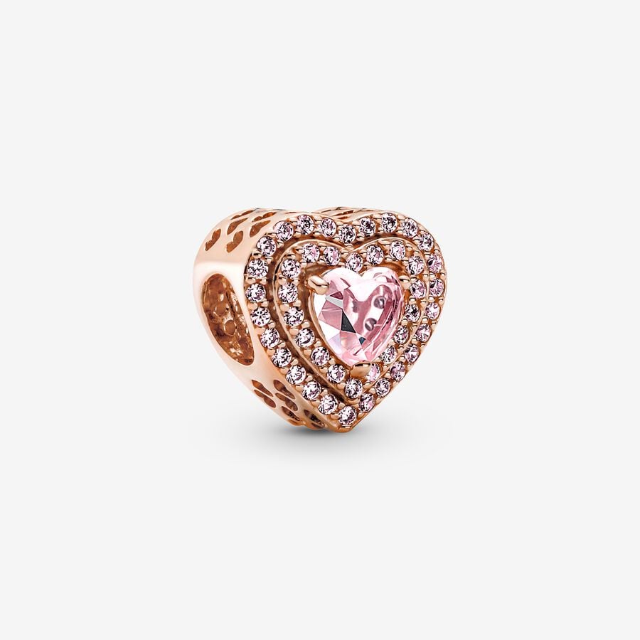 Pandora Sparkling Levelled Heart Charm