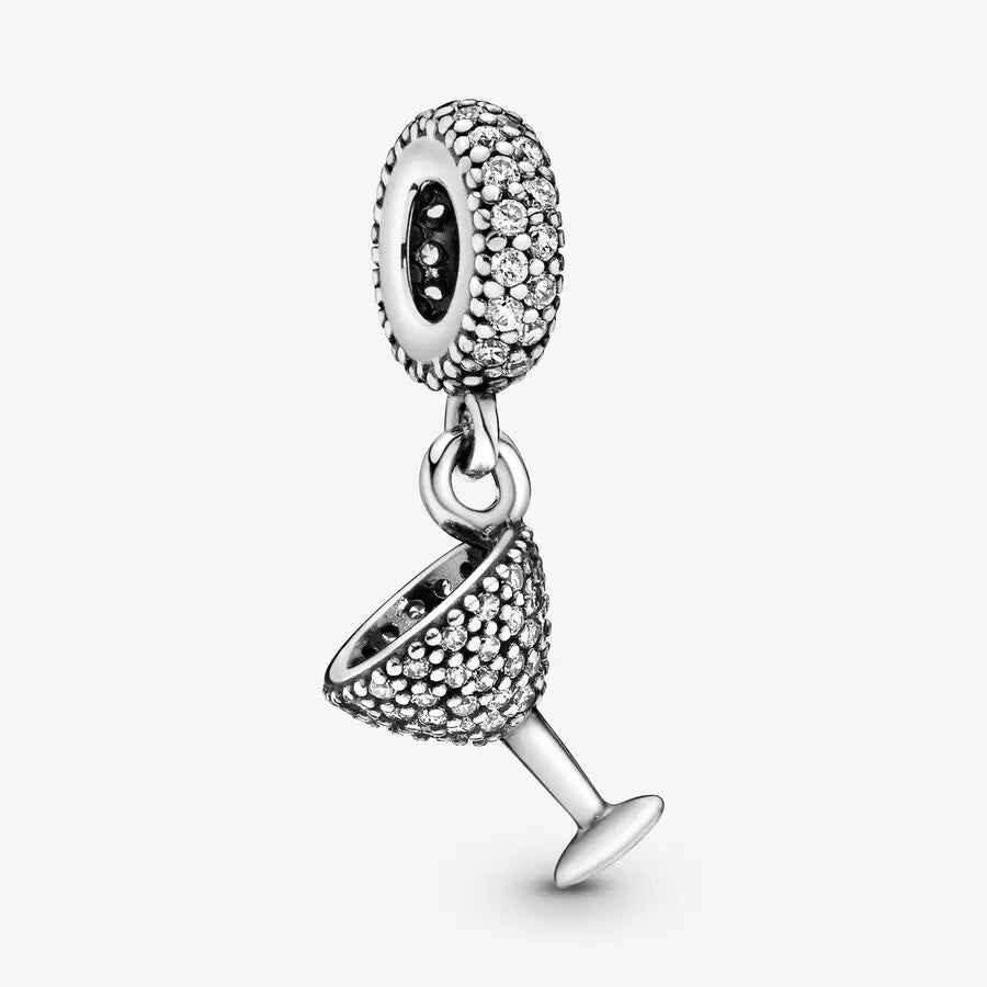 Pandora Pavé Cocktail Glass Dangle Charm