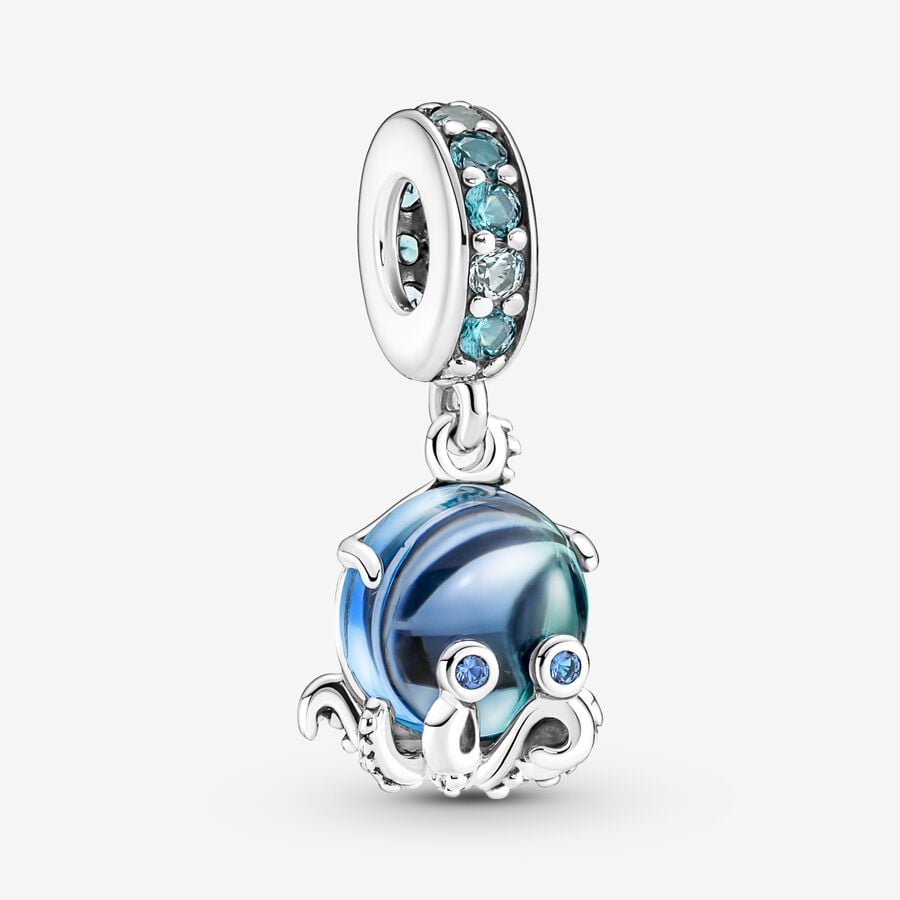 Pandora Murano Glass Cute Octopus Dangle Charm