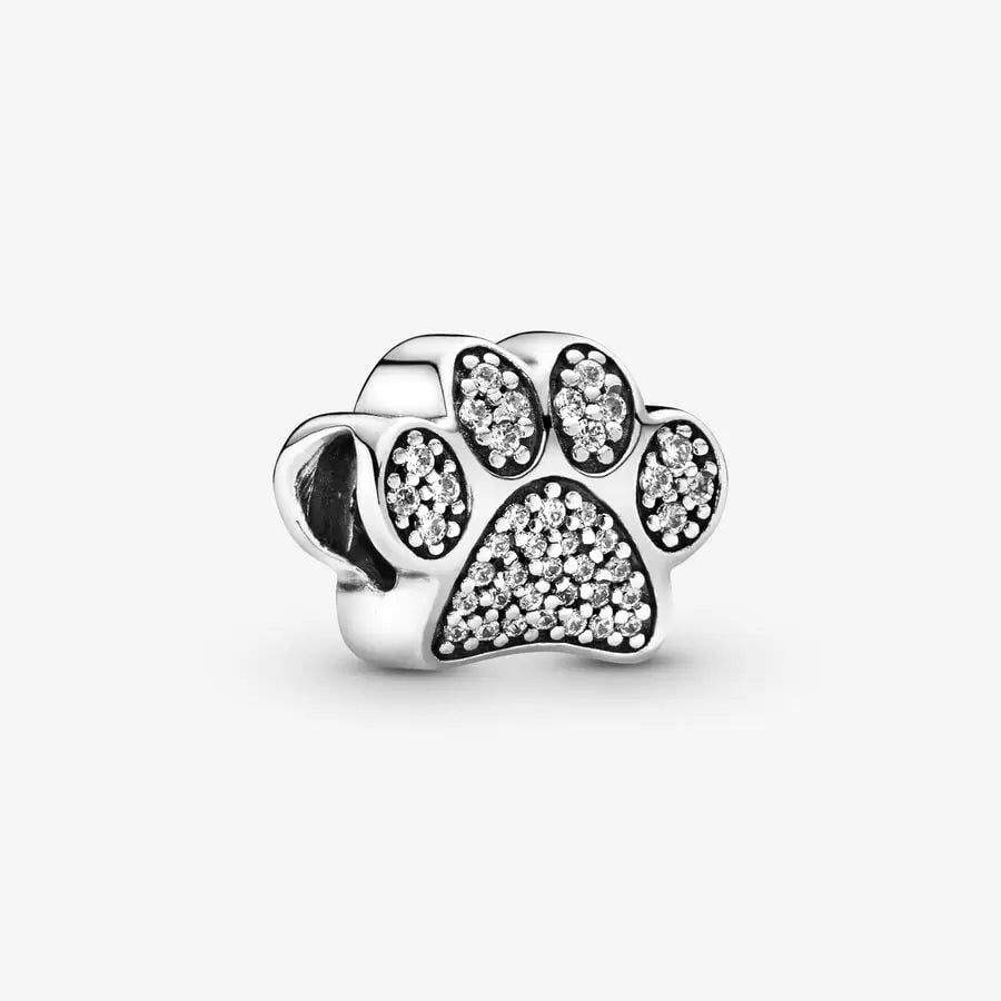 Pandora Sparkling Paw Print Charm