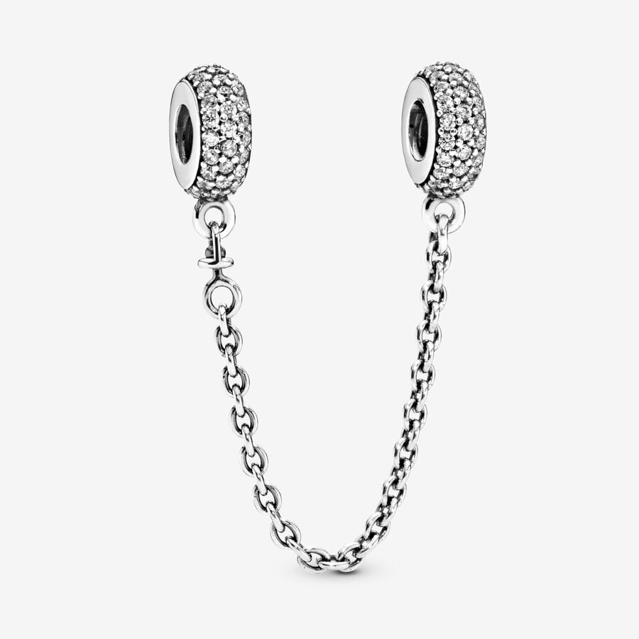 PANDORA Sparkling Pavé Safety Chain Charm