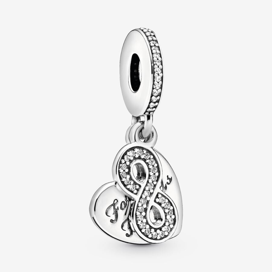 Pandora Forever Friends Heart Dangle Charm