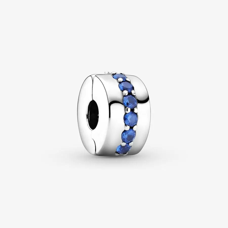 Pandora Blue Sparkle Row Clip Charm