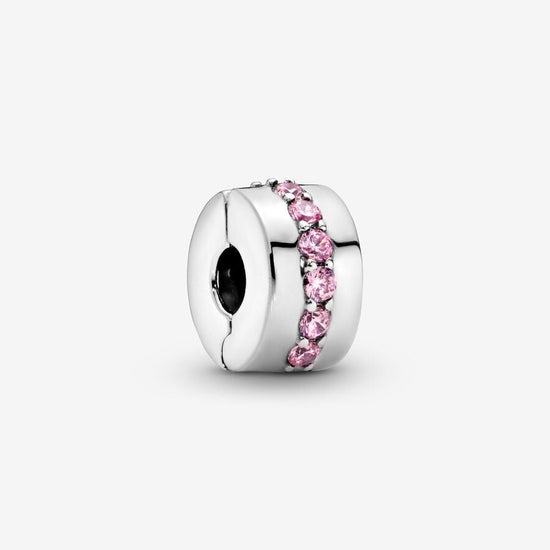 Pandora Pink Sparkling Row Clip Charm