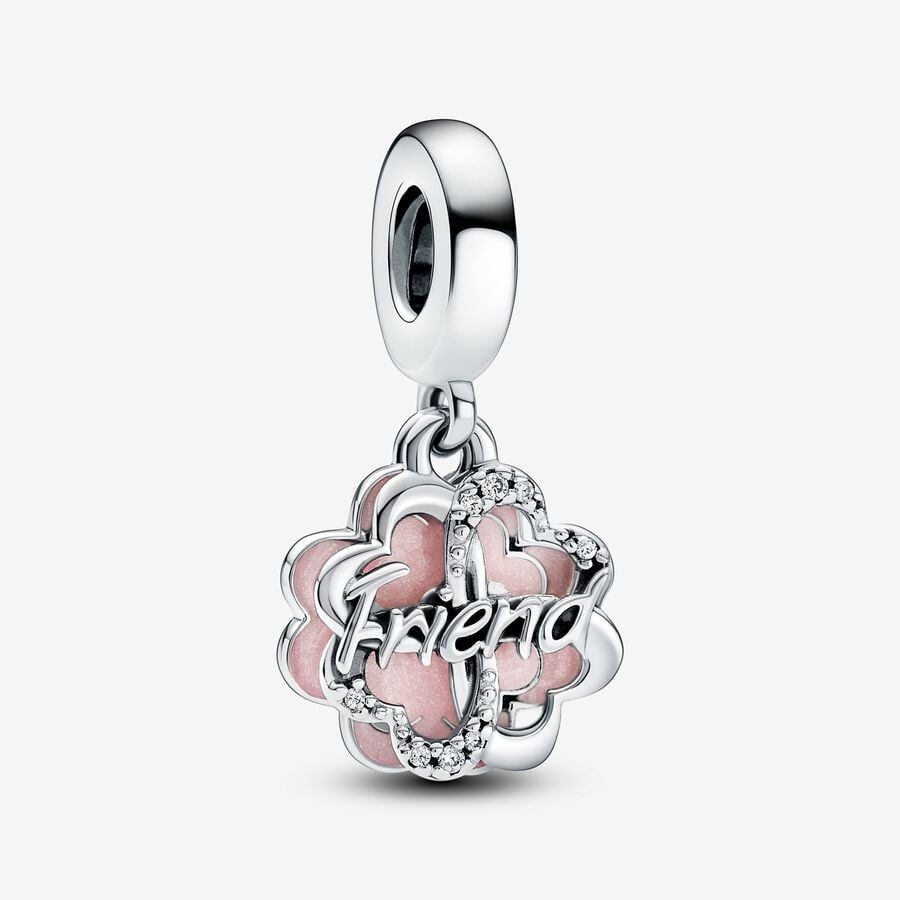 Pandora Four-leaf Clover Friendship Double Dangle Charm