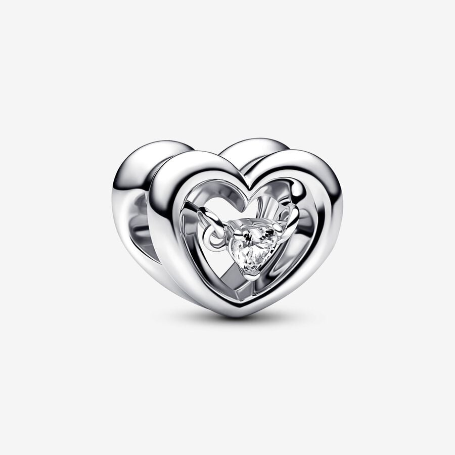 Pandora Radiant Heart & Floating Stone Charm