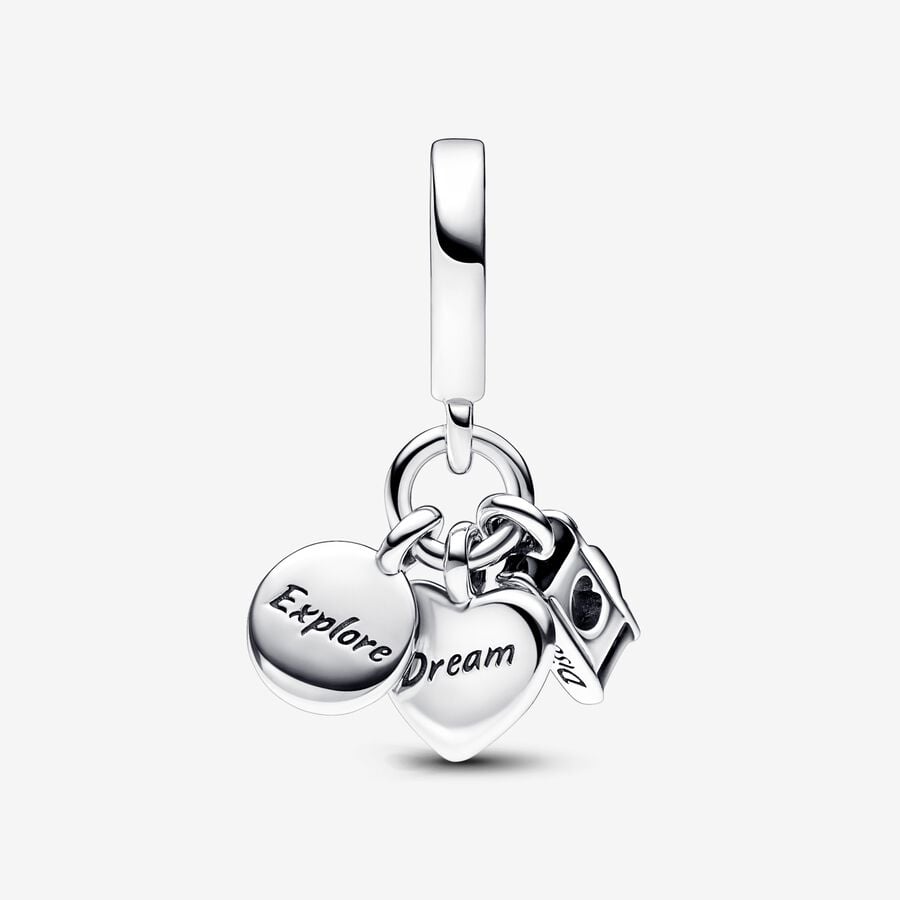 
                      
                        Pandora Camera, Heart & Compass Triple Dangle Charm
                      
                    