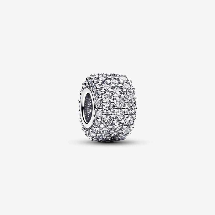 Pandora Sparkling Pavé Triple-row Charm