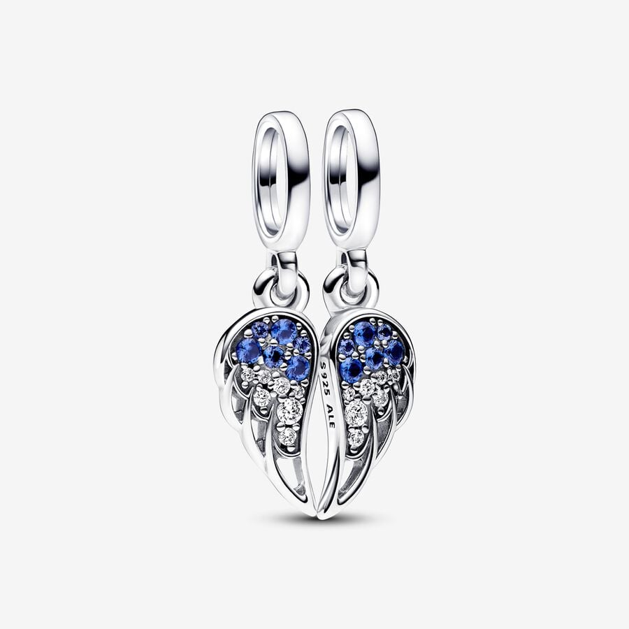 Pandora Sparkling Splitable Angel Wings Dangle Charm