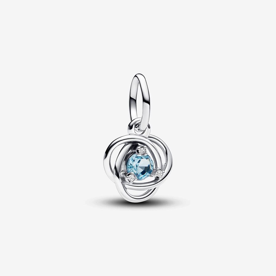 Pandora March Birthstone Eternity Circle Dangle Charm