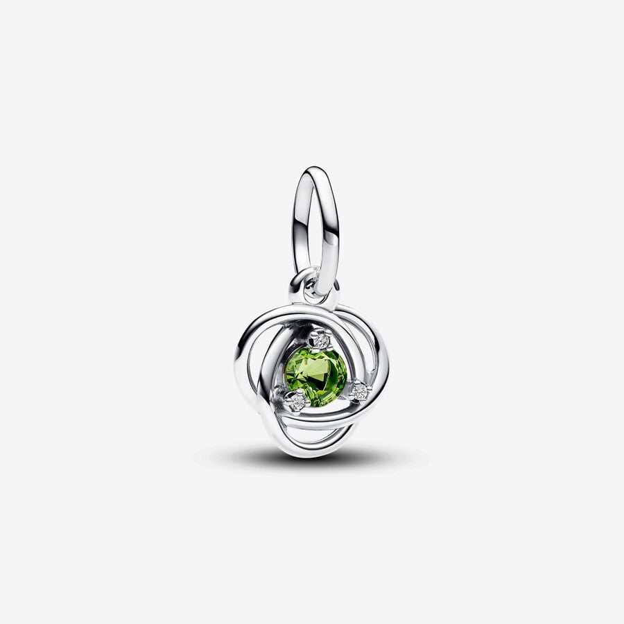 Pandora August Spring Green Eternity Circle Dangle Charm