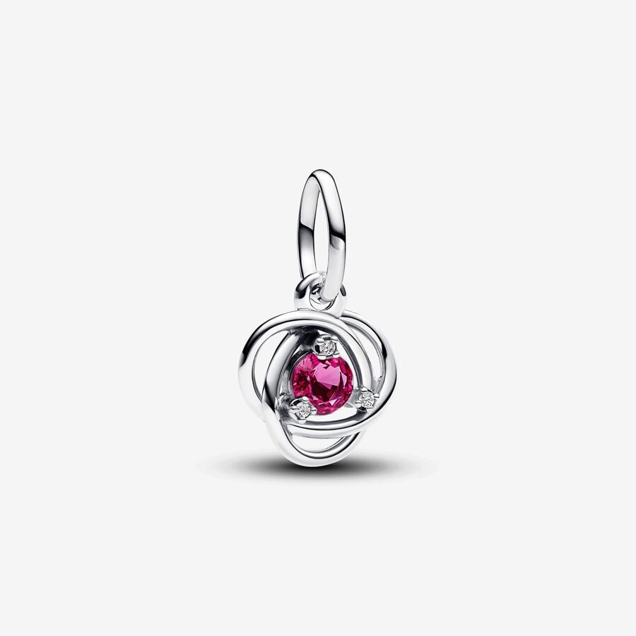 Pandora October Pink Eternity Circle Dangle Charm