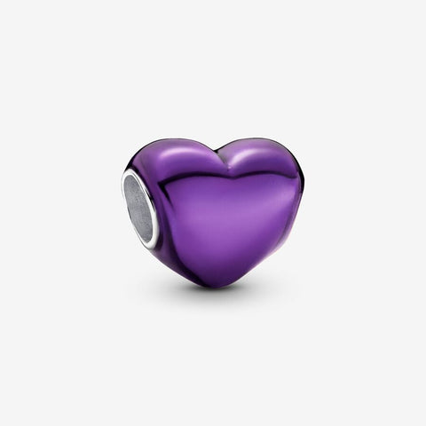 Pandora Metallic Purple Heart Charm