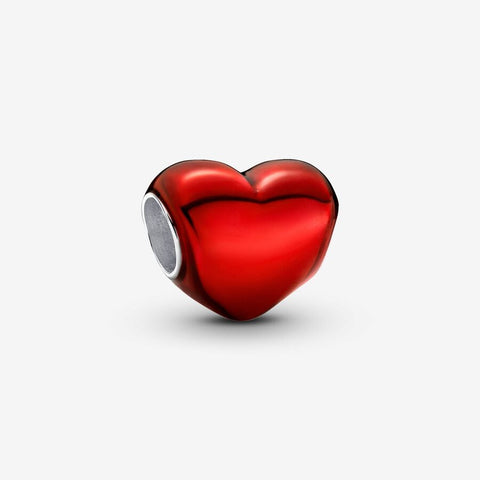 Pandora Metallic Red Heart Charm