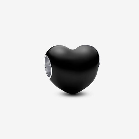 Pandora Metallic Black Heart Charm
