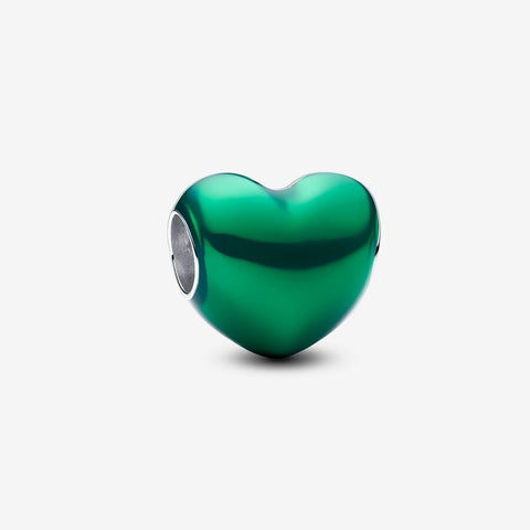 Pandora Metallic Green Heart Charm