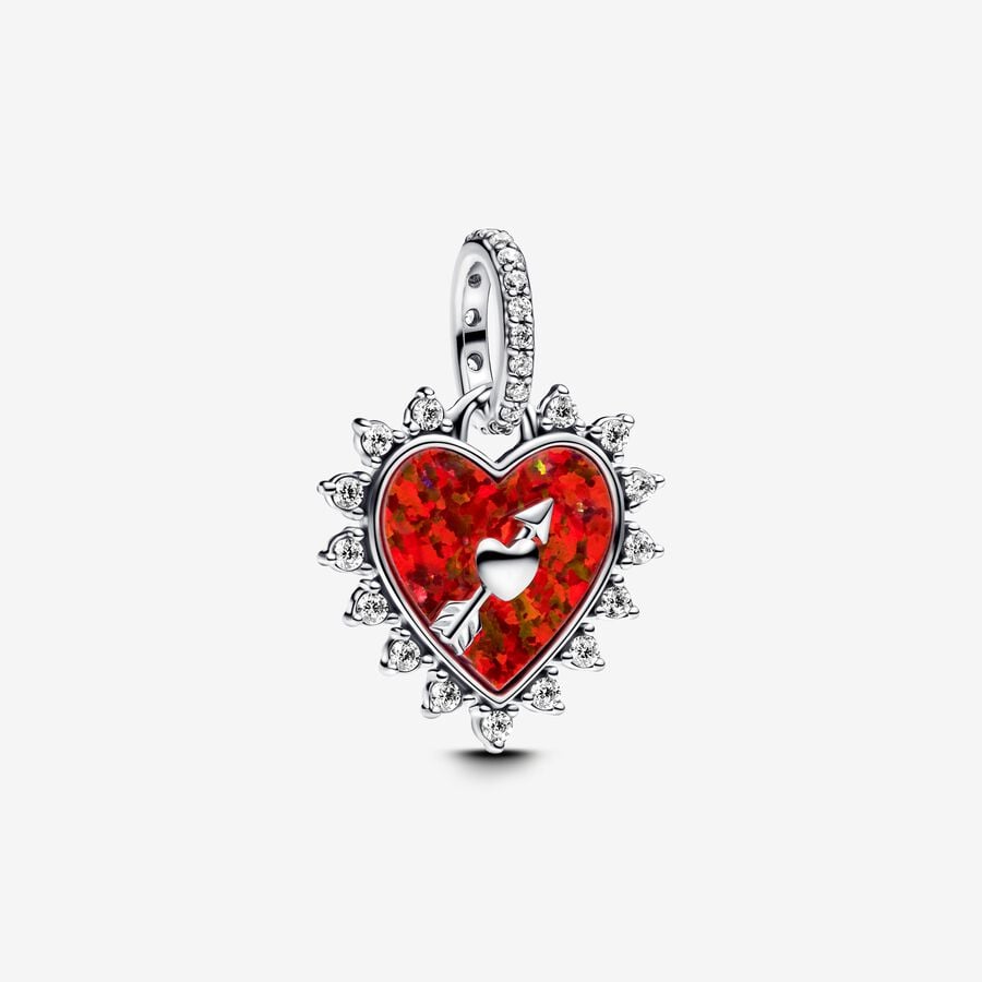 Pandora Spinnable Arrow Heart Dangle Charm