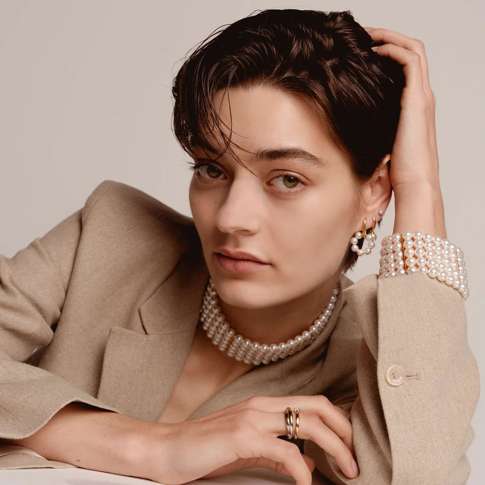 
                      
                        TI SENTO Peal Hoop Earrings 7936YP
                      
                    