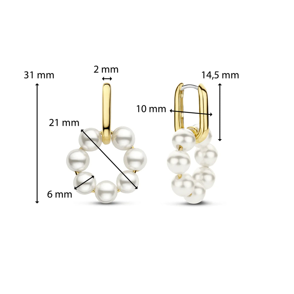 
                      
                        TI SENTO Peal Hoop Earrings 7936YP
                      
                    