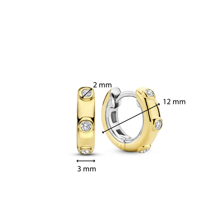 
                      
                        TI SENTO Gold Tone Huggie Hoops - 7953ZY
                      
                    