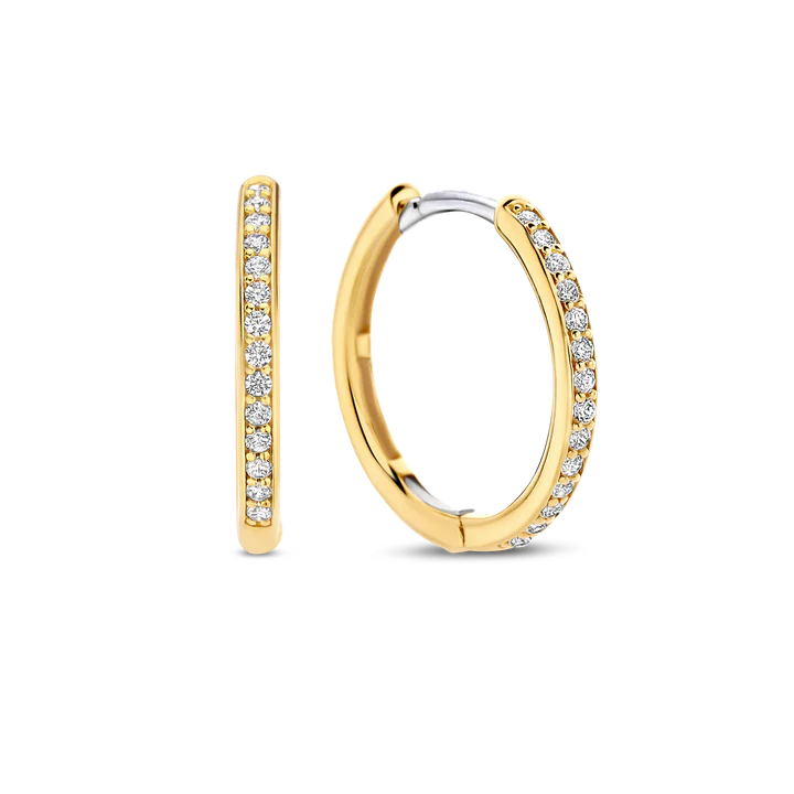 TI SENTO Gold Tone Medium Hoops - 7959ZY