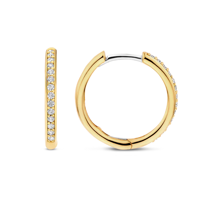 
                      
                        TI SENTO Gold Tone Medium Hoops - 7959ZY
                      
                    