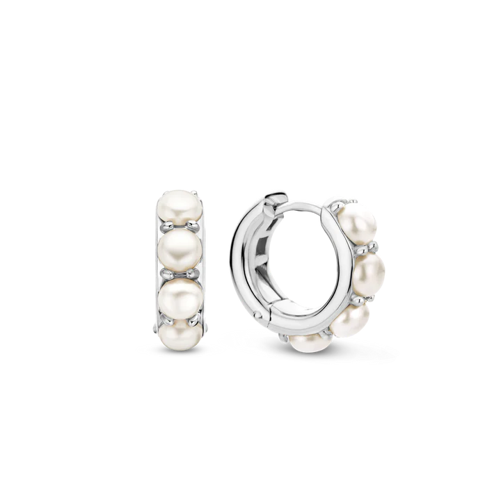 TI SENTO Small Pearl Hoops - 7962PW