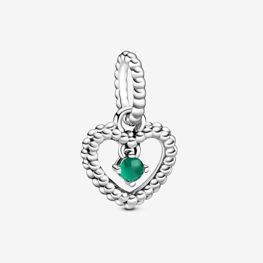 Pandora May Birthstone Heart Dangle Charm