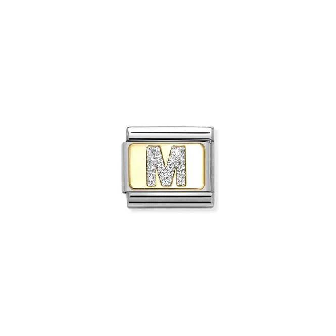Nomination Classic Link Glitter Letter M