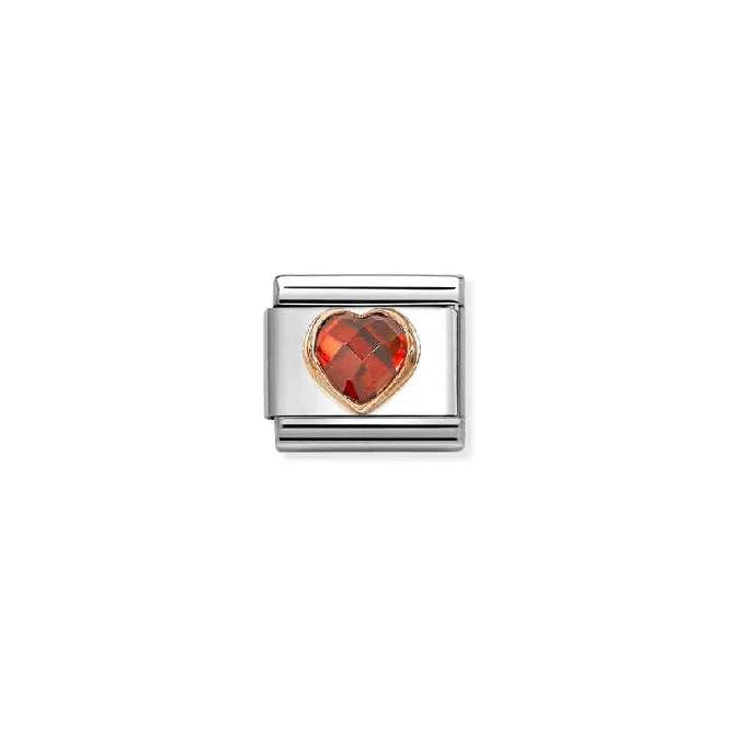 Nomination Classic Link CZ Heart Red