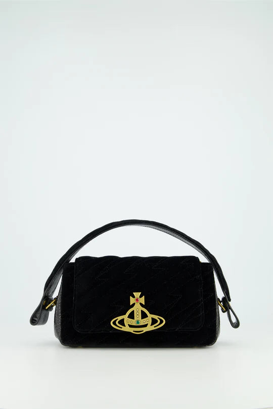 Vivienne Westwood Black Quilted Hazel Medium Handbag