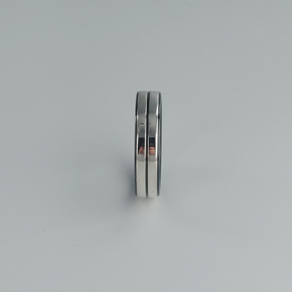 
                      
                        Zedd Zirconium and Silver 6mm Wedding Ring
                      
                    